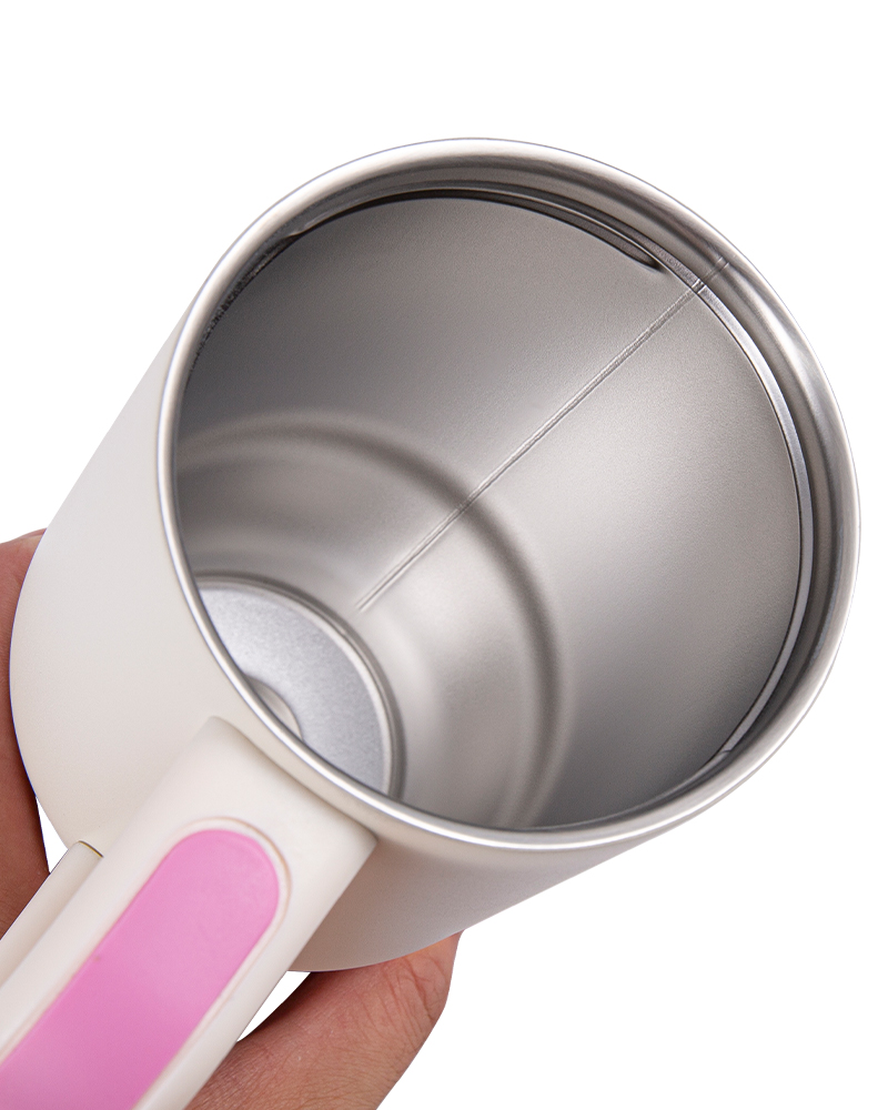 Taza de acero inoxidable para automóvil sin BPA Taza de acero inoxidable para automóvil sin MBPA con asa y empuñadura de goma antideslizante Taza con asa y empuñadura de goma antideslizante