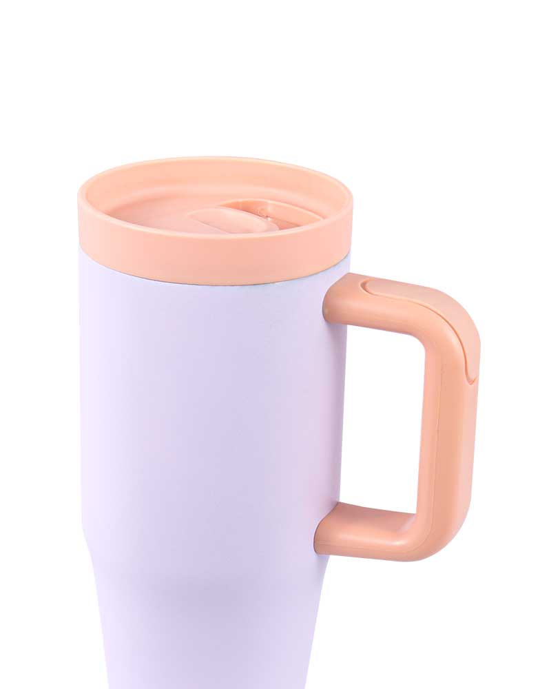 Taza para coche de acero inoxidable al vacío de doble pared con color de contraste Macaron Taza para coche de acero inoxidable al vacío de doble pared con color de contraste Macaron