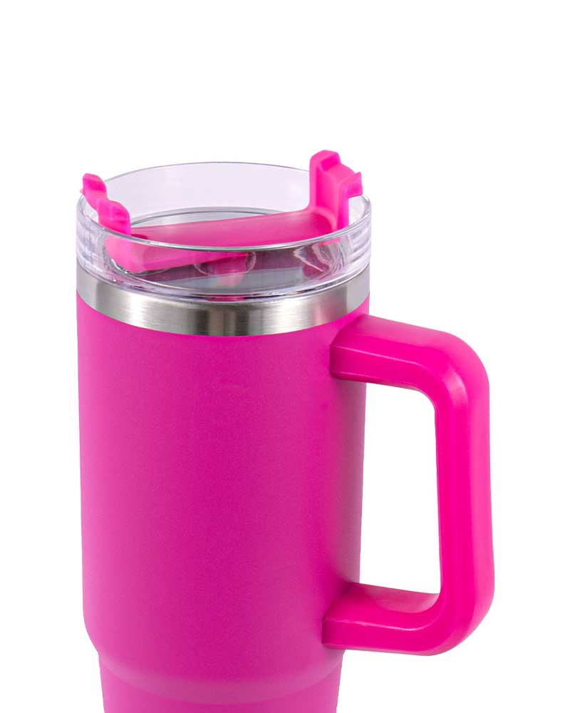 Taza para coche fría y caliente con aislamiento de acero inoxidable de colores y paja